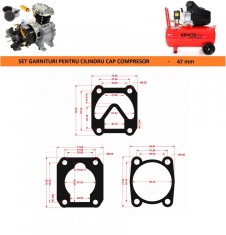 Garnituri set pentru cap compresor de aer 47mm CH088 Mod.11(B) foto