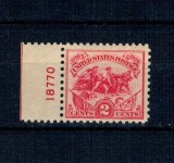 SUA 1926 - Bătălia de la White Plains, neuzat, cu margine, plate number