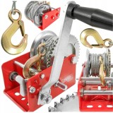 Troliu Manual Verke 1133kg, 2 Trepte, Cablu 10m x 5.2mm, Vinci cu Clichet, Auto, Ambarcatiuni