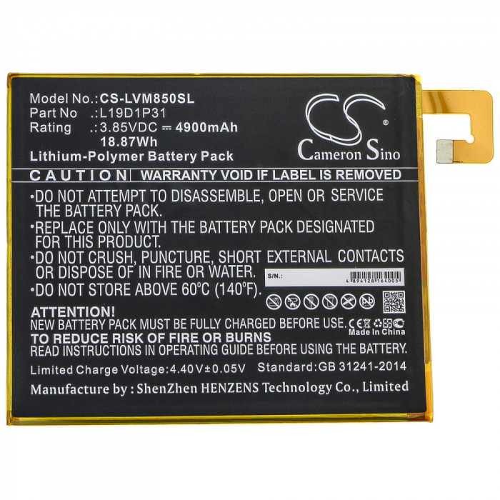 Acumulator compatibil Lenovo Tab M8 TB8505F L19D1P31