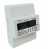 Contor digital de consum trifazic 3x100A IP51 cu montaj pe sina 4 module, Omu System