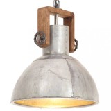 Lampă suspendată industrială, 25 W, argintiu, rotund, 30 cm E27