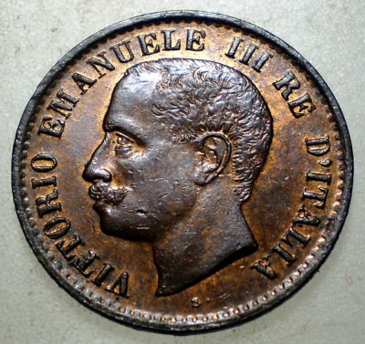 E.042 ITALIA VITTORIO EMANUELE III 1 CENTESIMO 1904 R XF/AUNC foto
