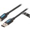 Cablu USB 2.0 A la B 3m negru PVC