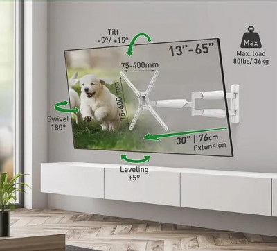 Barkan TV Wall Mount 13&amp;quot;- 65&amp;quot; White foto