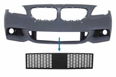 Grila central inferioara compatibila cu BMW Seria 5 F10 F11 M-Tech (2009-2017) cu distronic Performance AutoTuning foto