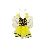 Costum carnaval Albinuta cu rochie, bentita si aripi, 100/110 cm (4 - 6 ani)