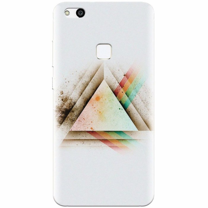 Husa silicon pentru Huawei P10 Lite, Abstract Grunge Light Triangle