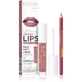 Eveline Cosmetics OH! my LIPS Velvet set &icirc;ngrijire buze 13 Brownie Biscotti 1 buc