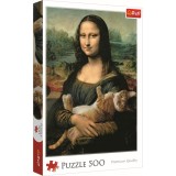 Puzzle Trefl 500 Monalisa Cu Pisica
