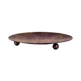 Suport Lumanare rotund din Metal, culoare bronz, 15 cm, ATU-089704