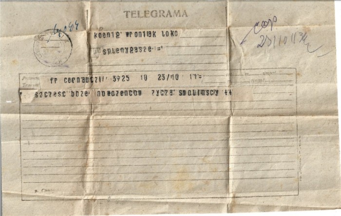 A3753N Cernăuți, lot de 11 telegrame, 1921