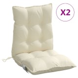 Cumpara ieftin Perne scaun cu spatar mic, 2 buc., crem, textil oxford
