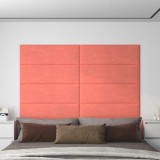 Panouri de perete 12 buc. roz 90x30 cm catifea 3,24 m&sup2; GartenMobel Dekor, vidaXL