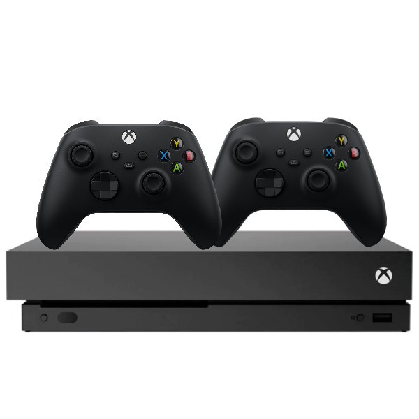 Consola Microsoft Xbox One X, 1TB, NEGRU + 2 Controllere Second-Hand