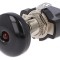 Comutator push-pull 10A 14VDC negru cu LED pe panou