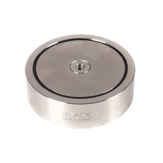 Magnet de cautare Black Magnet, Neodim, Capacitate 2 x 300 kg, Argintiu