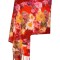 Fular casmir dama F, Dacali, visiniu inchis, 180 x 70 cm