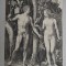 Albrecht Durer &quot;Adam si Eva&quot; gravura veche sec 19