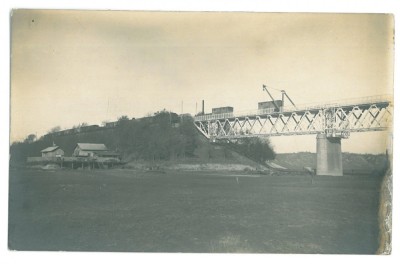 253 - FETESTI, Constanta, Bridge, Romania - old postcard, real Photo - unused foto