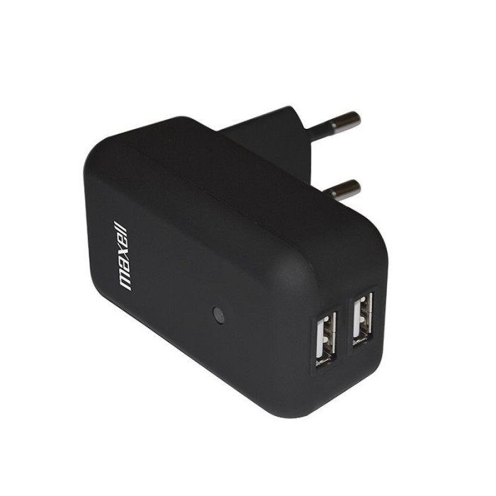 Incarcator Maxell pentru telefoane, dual USB, 1A, negru Incarcator Maxell pentru telefoane, dual USB, 1A, negru