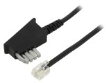 Cablu Telefon Goobay RJ11 - Priză N TAE 6m Negru CCA 50952