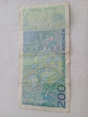 Bancnota 200 coroane norvegiene foto