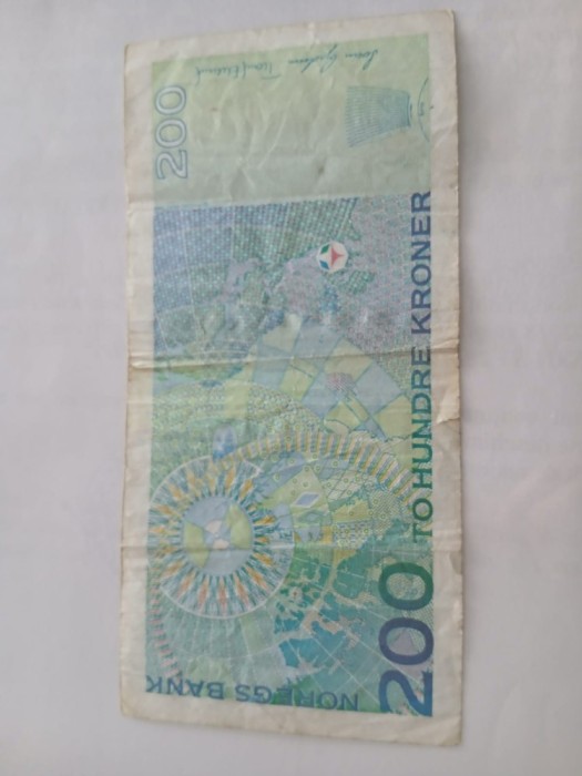 Bancnota 200 coroane norvegiene
