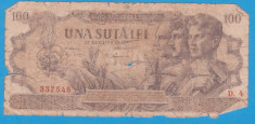 (20) BANCNOTA ROMANIA - 100 LEI 1947 (27 AUGUST 1947) foto