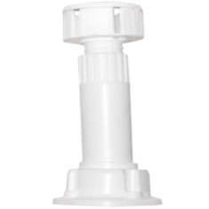 Picior mobila din plastic alb, cu reglaj, 80 mm, 4 buc / set