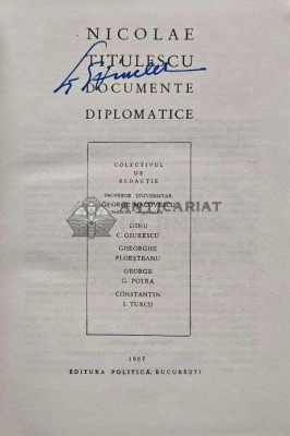 Documente diplomatice - Nicolae Titulescu (@D61) foto