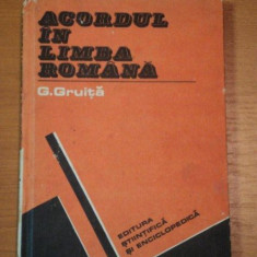 ACORDUL IN LIMBA ROMANA de G. GRUITA