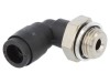 Conector Push-in FESTO 90&deg; Filet G 1/4 pentru Tub 6mm, Material Polimer Alama Nichelata, Model QSL-V0-G1/4-6