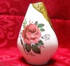 VAZA PORTELAN BAVARIA DECOR CU TRANDAFIRI 17 CM