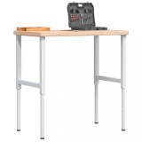 vidaXL Banc lucru 100x60x(73-99,5) cm lemn masiv stejar dreptunghiular