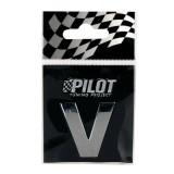 Autocolant 3D crom Type-3 (28mm) litera - V Garage AutoRide