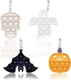 Set 4 jucarii Pop It breloc Halloween Wulcea, silicon, multicolor