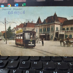 Oradea Nagyvarad, Palyaudvar Gara, tramvaiul 22, editura K. J. nr. 885, 1915 205