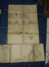 lot 13 planse mari cu modele/tipare de cusaturi traditionale romanesti,T.GRATUIT foto