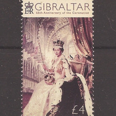 Gibraltar 2018 – 65 ani de la încoronarea reginei Elisabeta a II-a (serie), MNH