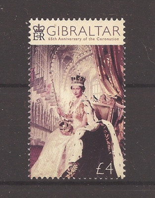 Gibraltar 2018 &amp;ndash; 65 ani de la &amp;icirc;ncoronarea reginei Elisabeta a II-a (serie), MNH foto