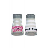 Șosete copii haioase Sweet Girl din bumbac, Funny Legs 284 - Gri Deschis, 18-20 (12)