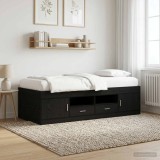 Cumpara ieftin Cadru de pat cu depozitare cu sertar Stejar Negru 80 x 200 cm