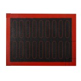 Cumpara ieftin Covoras microforat pentru copt eclere, foaie antiaderenta, 40x30 cm, 18 Eclere, Maro, 397COF