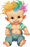 Cumpara ieftin Sticker decorativ Baby, Maro, 90 cm, 7939ST, Oem