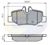 Set placute frana,frana disc MERCEDES VITO / MIXTO caroserie (W639) (2003 - 2016) COMLINE CBP01306