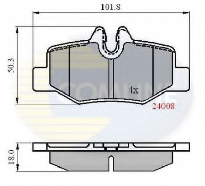 Set placute frana,frana disc MERCEDES VIANO (W639) (2003 - 2016) COMLINE CBP01306 foto