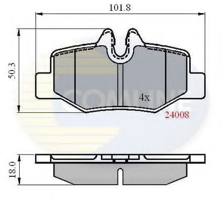 Set placute frana,frana disc MERCEDES VIANO (W639) (2003 - 2016) COMLINE CBP01306