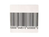 Etichete antifurt autoadezive RF, 40 x 40 mm, cu cod de bare fals, rola 1000 buc