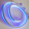 Furtun luminos LED Neon flexibil, albastru, lungime 1 metru, baterii